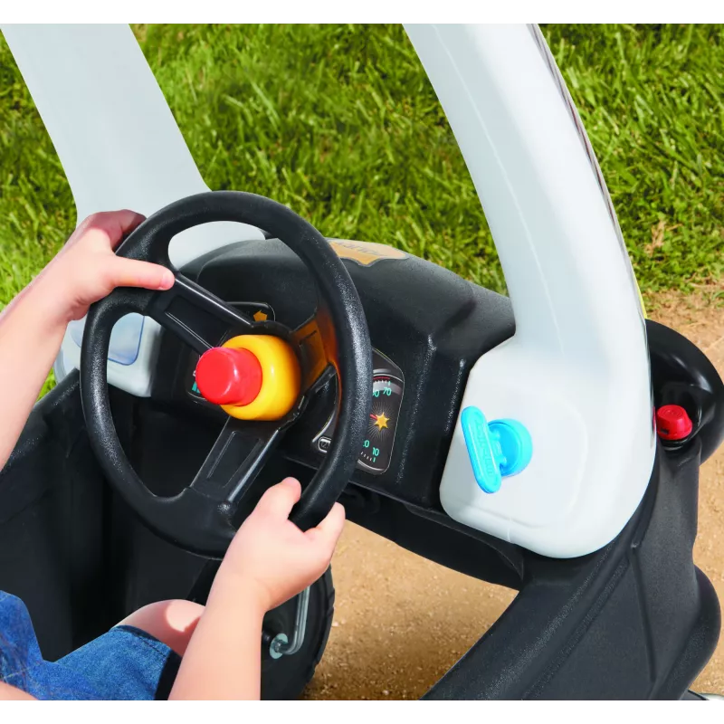 Little Tikes Tikes Patrol policijas automašīna, 1,5 gadi, 4 riteņi, plastmasa, melna, balta, nepieciešamas baterijas