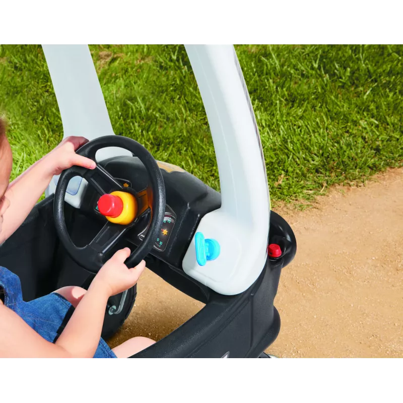 Little Tikes Tikes Patrol policijas automašīna, 1,5 gadi, 4 riteņi, plastmasa, melna, balta, nepieciešamas baterijas