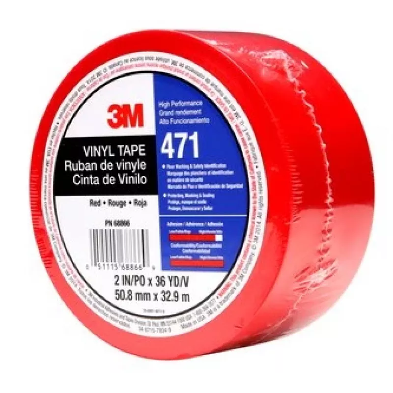 3M 471 32,91 m vinila lente, sarkana