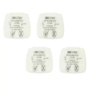 3M D7935 respiratora piederums, daļiņu filtrs, 4 gab.