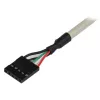 StarTech.com 2 portu USB A sievišķā tipa spraugas plates adapteris, 2 x IDC, 2 x USB A, 0,286 m, sudrabains