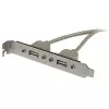 StarTech.com 2 portu USB A sievišķā tipa spraugas plates adapteris, 2 x IDC, 2 x USB A, 0,286 m, sudrabains