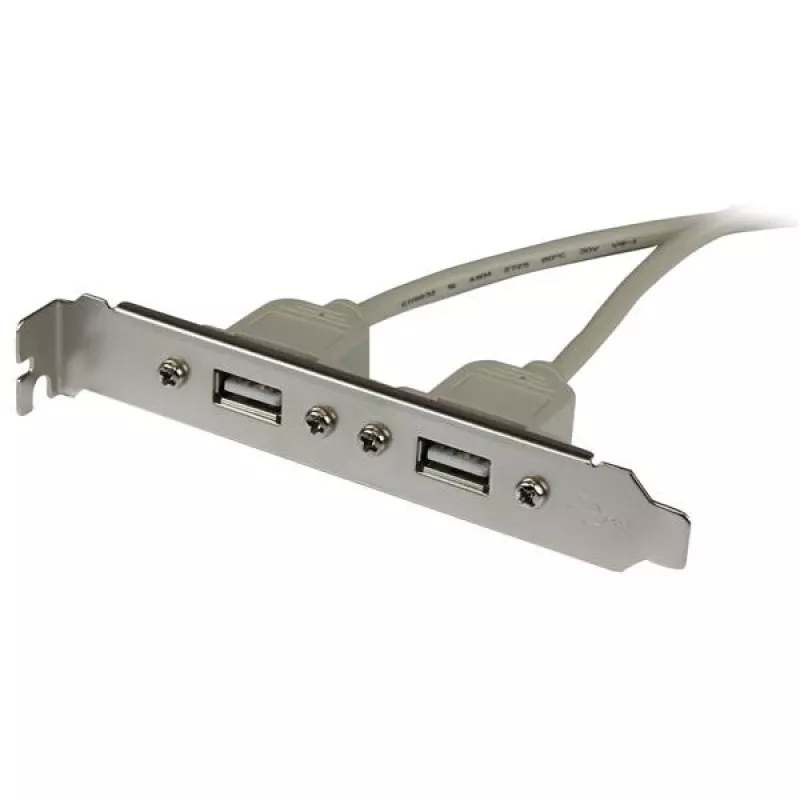 StarTech.com 2 portu USB A sievišķā tipa spraugas plates adapteris, 2 x IDC, 2 x USB A, 0,286 m, sudrabains