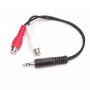 StarTech.com 6 collu stereo audio kabelis - 3,5 mm vīrišķais savienotājs uz 2x RCA sievišķajiem savienotājiem