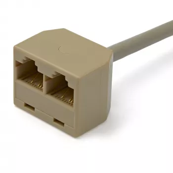 StarTech.com 2 pret 1 RJ45 sadalītāja kabeļa adapteris - F/M, 10/100Base-T(X), Cat5e, pelēks, polivinilhlorīds (PVC), 0,33 m, vīrietis/sieviete