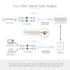 StarTech.com 2 pret 1 RJ45 sadalītāja kabeļa adapteris - F/M, 10/100Base-T(X), Cat5e, pelēks, polivinilhlorīds (PVC), 0,33 m, vīrietis/sieviete