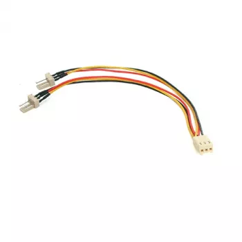 StarTech.com 6in TX3 ventilatora barošanas sadalītāja kabelis, Molex (3 kontaktu), Molex (3 kontaktu), 0,152 m, Vīrišķais, Sievišķais, Jauktas krāsas, Balta