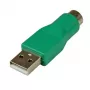 StarTech.com Aizstājēj PS/2 peles uz USB adapteris - vīr./siev., PS/2, USB, zaļš