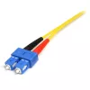 StarTech.com 1m optiskās šķiedras kabelis - vienmoda dupleksais 9/125 LSZH optiskās šķiedras džempera vads - LC/SC