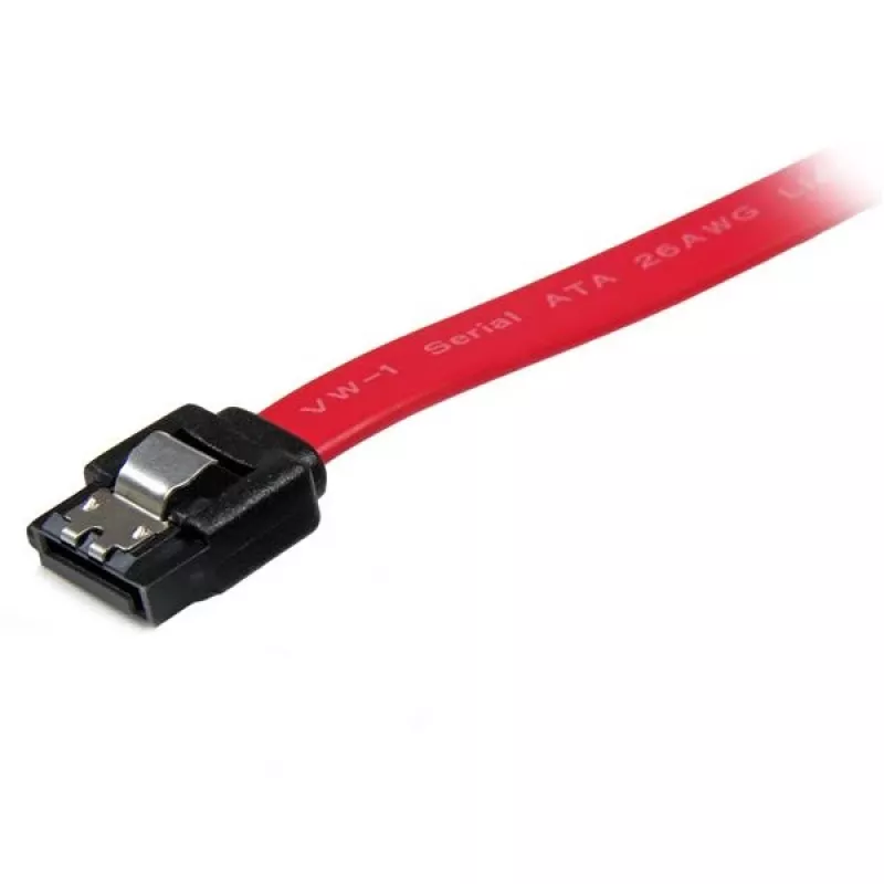 StarTech.com 12in Latching SATA kabelis, 0.304 m, SATA III, SATA 7-pin, SATA 7-pin, Male/Male, Red