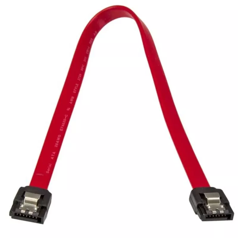 StarTech.com 12in Latching SATA kabelis, 0.304 m, SATA III, SATA 7-pin, SATA 7-pin, Male/Male, Red