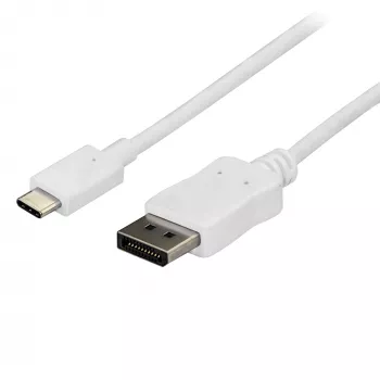 StarTech.com 1,8 m USB-C uz DisplayPort 1.2 kabelis 4K 60Hz - USB-C uz DisplayPort adaptera kabelis HBR2 - USB Type-C DP Alt Mode uz DP monitora video kabelis - darbojas ar Thunderbolt 3 - Balts