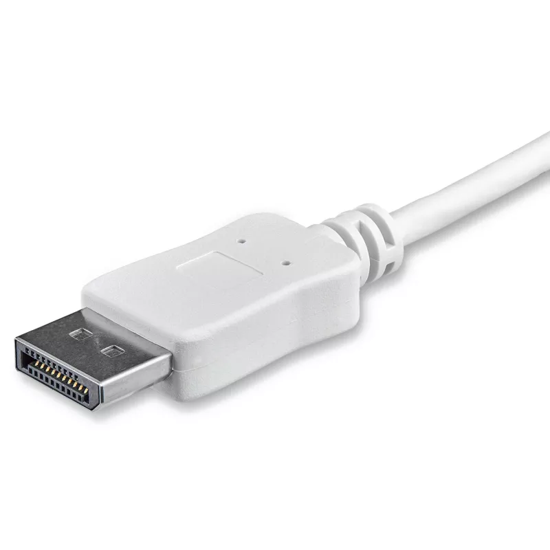 StarTech.com 3 pēdas/1 m USB-C uz DisplayPort 1.2 kabelis 4K 60 Hz - USB-C uz DisplayPort adaptera kabelis HBR2 - USB Type-C DP Alt Mode uz DP monitora video kabelis - darbojas ar Thunderbolt 3 - balts
