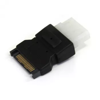 StarTech.com SATA–LP4 strāvas kabeļa adapteris, SATA (15 kontaktu), LP4 (4 kontaktu), melns