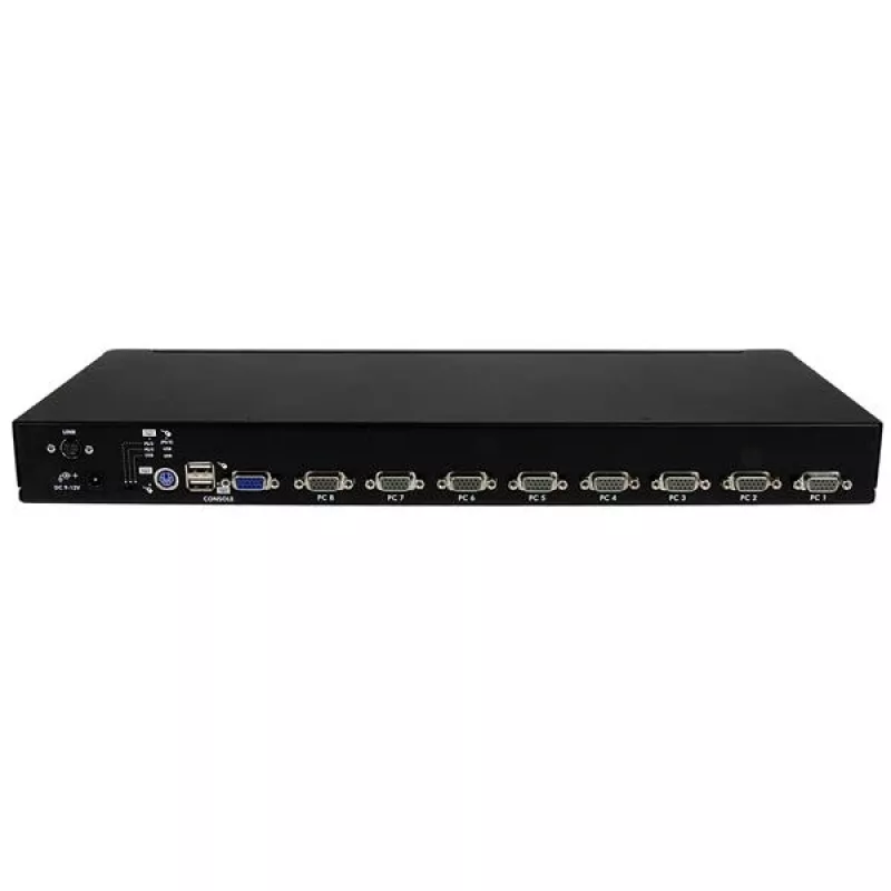 StarTech.com 8 portu 1U plauktā montējams USB PS/2 KVM slēdzis ar OSD