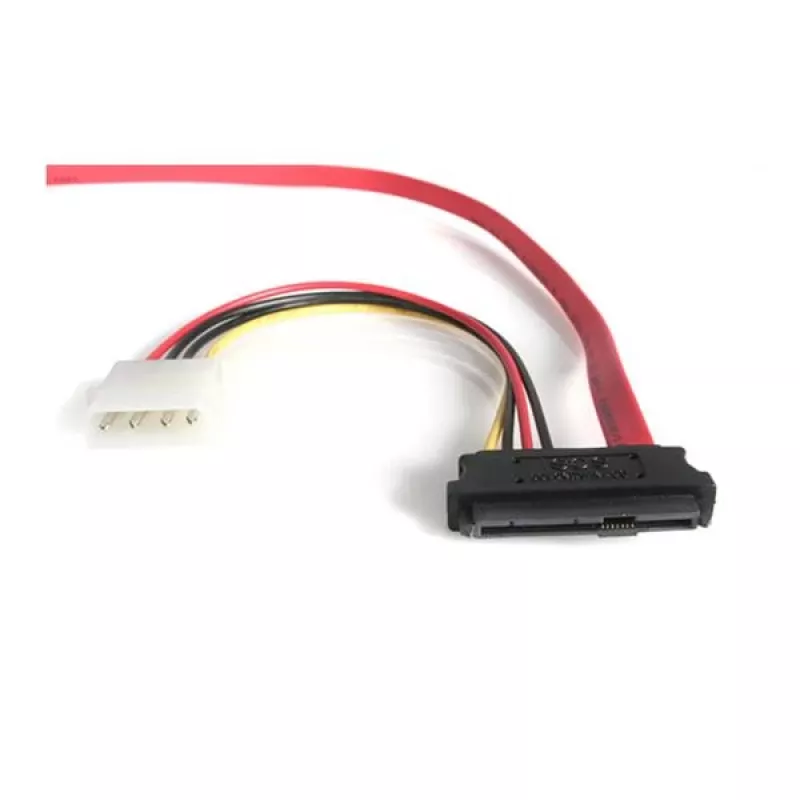 StarTech.com 18 collu SAS 29 kontaktu–SATA kabelis ar LP4 barošanu, SATA 15 kontaktu, LP4 M, SAS 29 kontaktu spraudnis, 0,457 m, taisns, taisns, sarkans