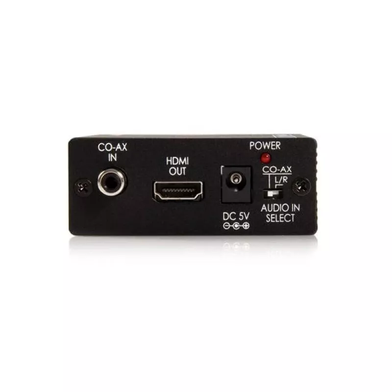 StarTech.com komponentes–HDMI video pārveidotājs ar audio, melns, RoHS, CE, FCC, 1080p, HDMI, 5 V, 80 mm