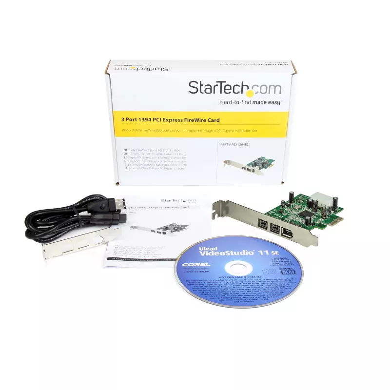StarTech.com 3 portu 2b 1a 1394 PCI Express FireWire kartes adapteris