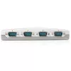 StarTech.com 4 portu USB–RS232 seriālais DB9 adaptera centrmezgls, USB, seriālais, sudraba krāsā, plastmasa, CE, FCC, RoHS, 1 W