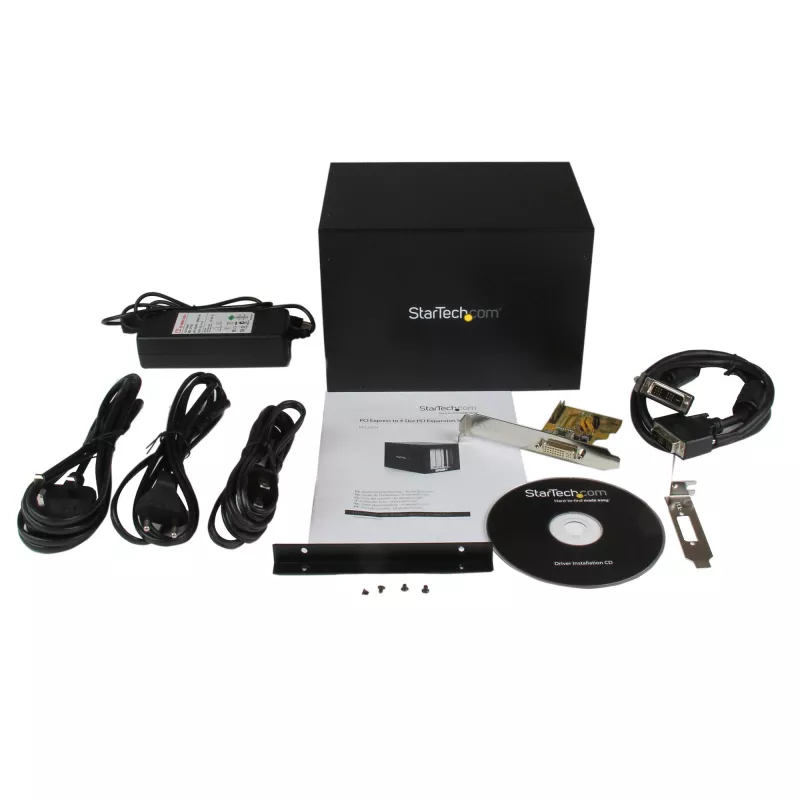 StarTech.com PCI Express uz 4 slotu PCI paplašināšanas sistēma, melna, CE, FCC, RoHS, 12 V, 3 A, 0 - 55 °C, -40 - 75 °C