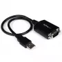 StarTech.com 6 pēdas (1,8 m) 1 porta profesionālais USB–seriālā adaptera kabelis ar COM saglabāšanu, USB–RS232 adapteris — TAA