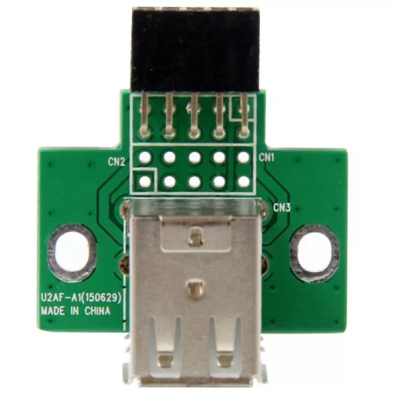 StarTech.com 2 portu USB mātesplates galvenes adapteris, IDC, USB 2.0, melns, zaļš, nerūsējošais tērauds, 20 mm, 125 mm, 230 mm