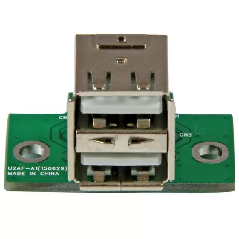 StarTech.com 2 portu USB mātesplates galvenes adapteris, IDC, USB 2.0, melns, zaļš, nerūsējošais tērauds, 20 mm, 125 mm, 230 mm