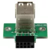 StarTech.com 2 portu USB mātesplates galvenes adapteris, IDC, USB 2.0, melns, zaļš, nerūsējošais tērauds, 20 mm, 125 mm, 230 mm