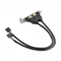 StarTech.com 2 portu USB A sievišķā zema profila slotu plates adapteris