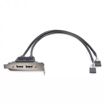 StarTech.com 2 portu USB A sievišķā zema profila slotu plates adapteris