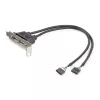StarTech.com 2 portu USB A sievišķā zema profila slotu plates adapteris