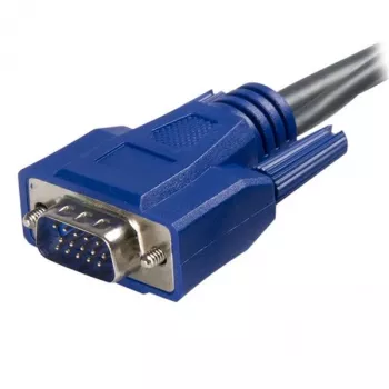 StarTech.com 6 pēdu īpaši plāns USB VGA 2-in-1 KVM kabelis, 1,8 m, melns, VGA, USB A + VGA, vīrišķais/vīrišķais, 189 g