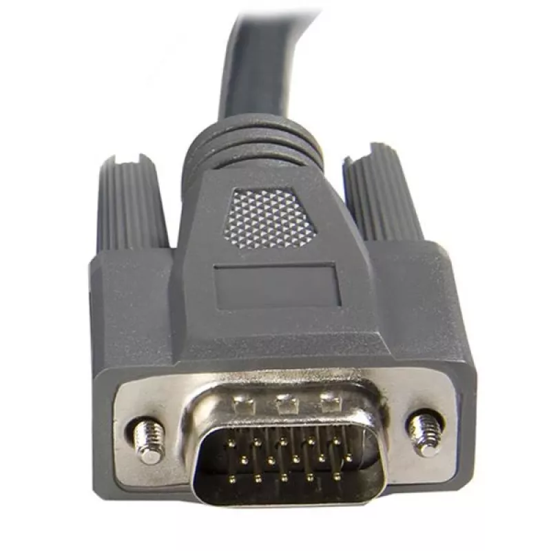 StarTech.com 6 pēdu īpaši plāns USB VGA 2-in-1 KVM kabelis, 1,8 m, melns, VGA, USB A + VGA, vīrišķais/vīrišķais, 189 g