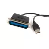 StarTech.com 10 pēdu USB–paralēlo printeru adapteris – M/M, melns, Centronics, USB Type-A, 30,5 m, vīrišķais/vīrišķais, CE, RoHS