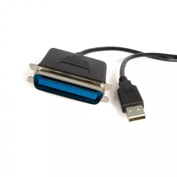 StarTech.com 10 pēdu USB–paralēlo printeru adapteris – M/M, melns, Centronics, USB Type-A, 30,5 m, vīrišķais/vīrišķais, CE, RoHS