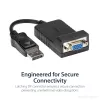 StarTech.com DisplayPort–VGA adapteris – aktīvs DP–VGA pārveidotājs – 1080p video – izturīgs – DP/DP++ avota–VGA monitora kabeļa adaptera spraudnis – DP 1.2 uz VGA – fiksējošs DP savienotājs