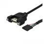 StarTech.com 1 pēdas paneļa montāžas USB kabelis - USB A uz mātesplates galvenes kabelis F/F