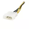 StarTech.com 6in. 4 kontaktu uz 8 kontaktu EPS strāvas adapteris ar LP4 – F/M