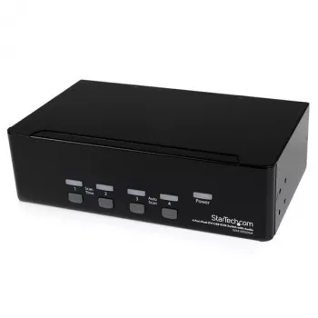 StarTech.com 4 portu divu DVI USB KVM slēdzis ar audio un USB 2.0 centrmezglu