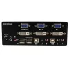 StarTech.com 2 pieslēgvietu DVI VGA divu monitoru KVM slēdzis, USB ar audio un USB 2.0 centrmezglu