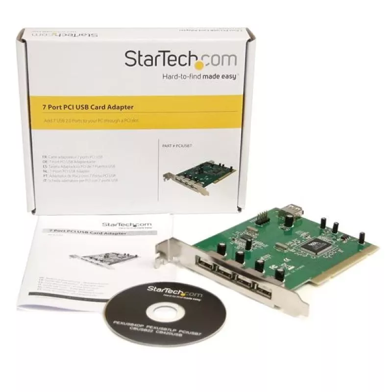 StarTech.com PCIUSB7 7-Port PCI USB Adapter Card