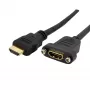 StarTech.com 0,9 m HDMI siev. uz vīr. adapteris, 4K ātrgaitas paneļa montāžas HDMI kabelis, 4K 30Hz UHD HDMI, 10,2 Gbps joslas platums, 4K HDMI siev. uz HDMI vīr., HDMI paneļa montāžas savienotāja kabelis