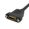 StarTech.com 0,9 m HDMI siev. uz vīr. adapteris, 4K ātrgaitas paneļa montāžas HDMI kabelis, 4K 30Hz UHD HDMI, 10,2 Gbps joslas platums, 4K HDMI siev. uz HDMI vīr., HDMI paneļa montāžas savienotāja kabelis