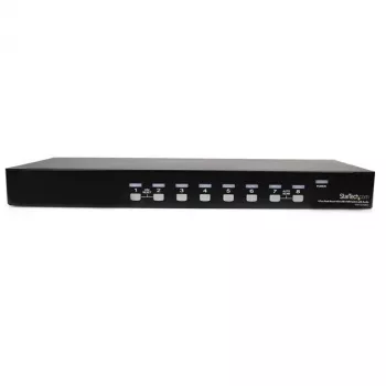 StarTech.com 8 Portu Rackmount USB VGA KVM slēdzis ar audio (audio kabeļi iekļauti)