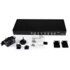 StarTech.com 8 pieslēgvietu 1U plauktā montējams USB KVM slēdzis ar OSD, 1920 x 1440 pikseļi, montāža plauktā, 1U, melns