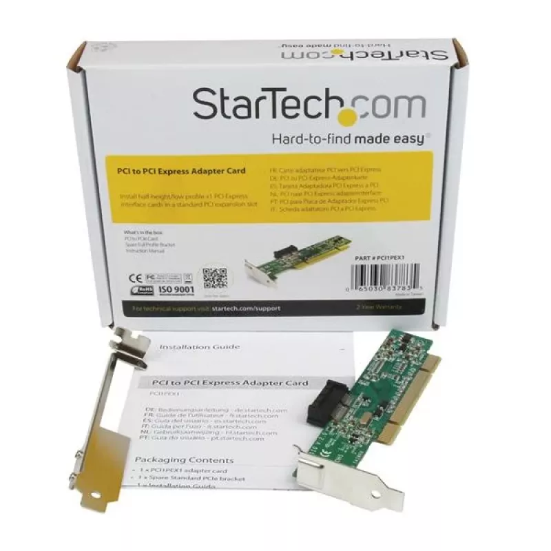 StarTech.com PCI uz PCI Express adaptera karte, PCI, PCIe, PCI 2.3, CE, FCC, TAA, Pericom - PI7C9X111SL, 0 - 85 °C