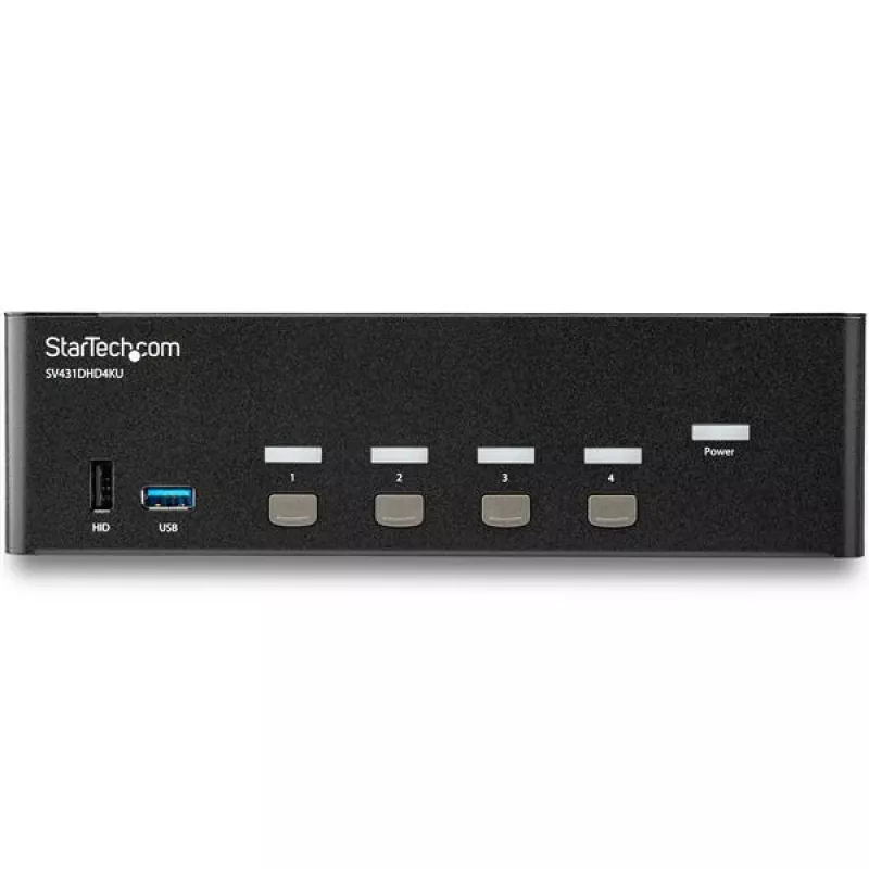 StarTech.com 4 portu HDMI KVM slēdzis - 4K 30Hz - dubultdisplejs