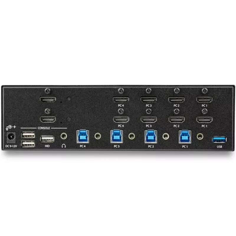 StarTech.com 4 portu HDMI KVM slēdzis - 4K 30Hz - dubultdisplejs