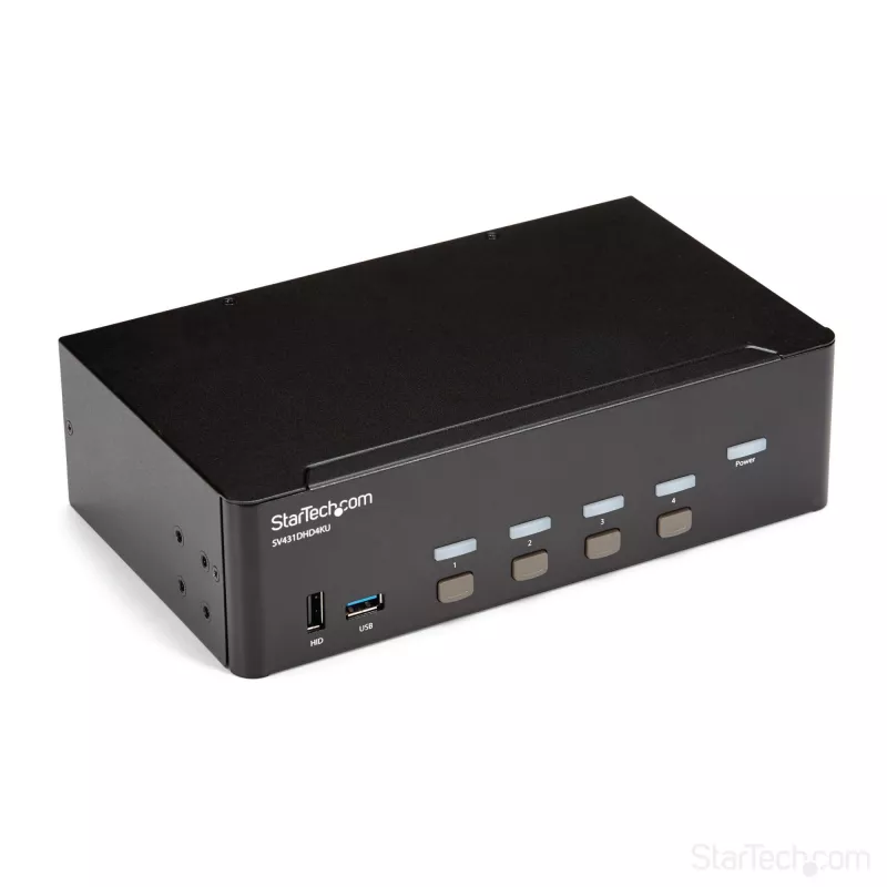 StarTech.com 4 portu HDMI KVM slēdzis - 4K 30Hz - dubultdisplejs