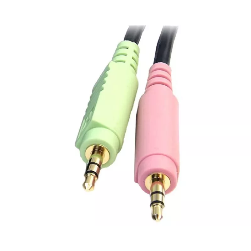 StarTech.com 6 pēdu 4-in-1 USB DisplayPort KVM slēdža kabelis ar audio un mikrofonu